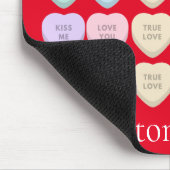 Valentine Candy Hearts Thunder_Cove Mousepad (Ecke)