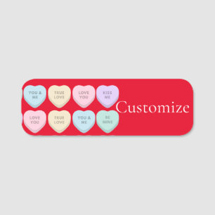 Valentine Candy Hearts Thunder_Cove Namensschild