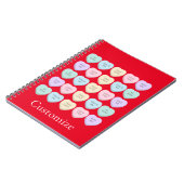 Valentine Candy Hearts Thunder_Cove Notizblock (Linke Seite)
