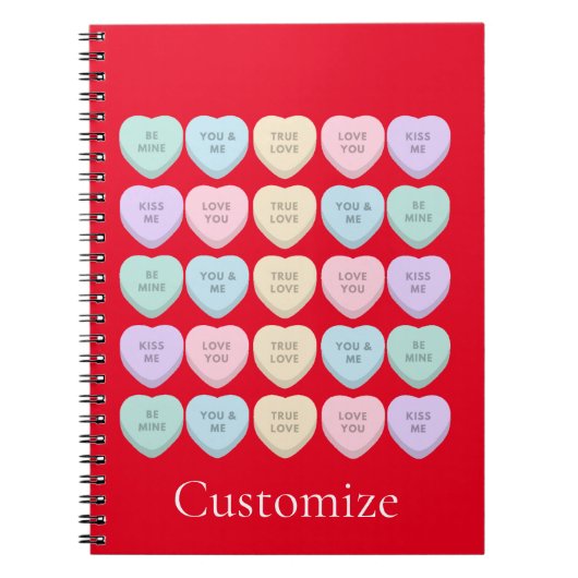 Valentine Candy Hearts Thunder_Cove Notizblock (Vorderseite)