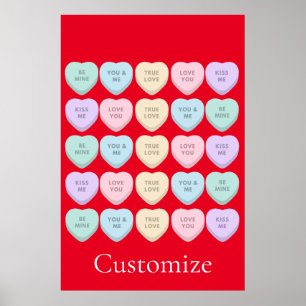 Valentine Candy Hearts Thunder_Cove Poster