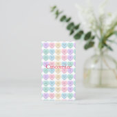 Valentine Candy Hearts Thunder_Cove Visitenkarte (Stehend Vorderseite)
