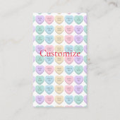 Valentine Candy Hearts Thunder_Cove Visitenkarte (Vorderseite)
