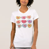 Valentine Candy Herts, Shirt, Konversationsherz T-Shirt (Vorderseite)