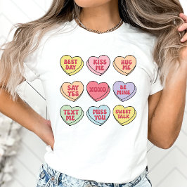 Valentine Candy Herts, Shirt, Konversationsherz T-Shirt