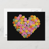 Valentine Candy Herz Feiertagspostkarte (Vorne/Hinten)