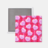 Valentine Candy Kariert Magnet (Vorderseite/Rückseite)