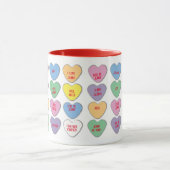 Valentine Candy Message Hearts Tasse (Zentrum)