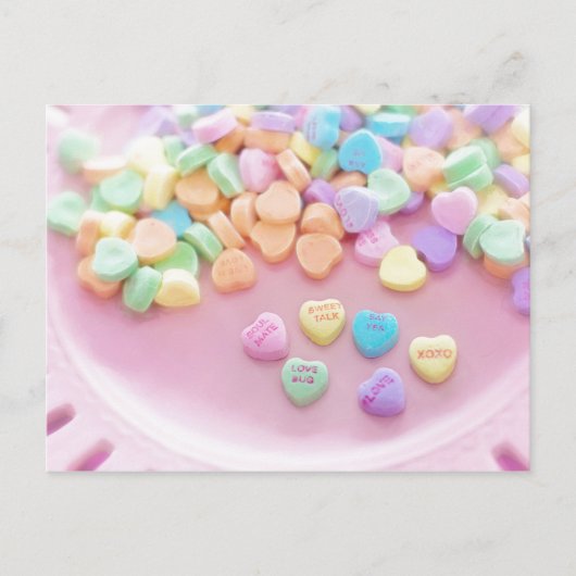 Valentine Candy Postcard Feiertagspostkarte (Vorderseite)