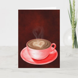 Valentine Cappuccino Kunst, Dichtung und Musik Karte