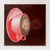 Valentine Cappuccino Kunst, Dichtung und Musik Puzzle (Horizontal)