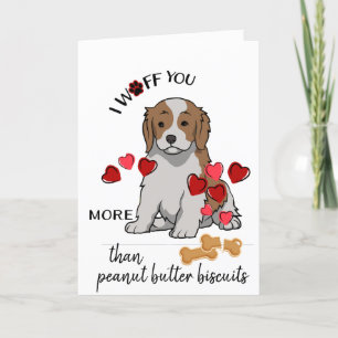 Valentine Card aus der Cavapoo Liebe Biscuits Feiertagskarte