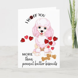 Valentine Card aus Ihrer Poodle Hund Liebe Feiertagskarte