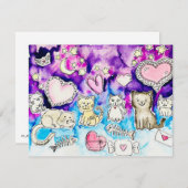 Valentine Card Feiertagskarte (Vorne/Hinten)