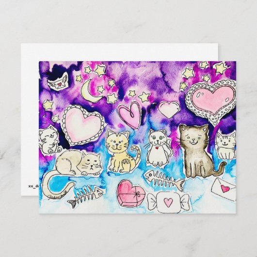 Valentine Card Feiertagskarte (Vorne/Hinten)