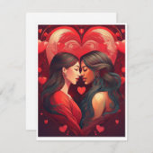 Valentine Card Feiertagskarte (Vorne/Hinten)