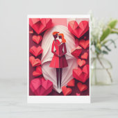 Valentine Card Feiertagskarte (Stehend Vorderseite)