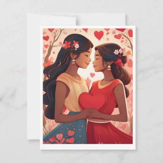 Valentine Card Feiertagskarte (Vorderseite)
