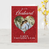 Valentine Card für benutzerdefiniertes Foto Glitze Karte (Gelbe Blume)