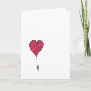 Valentine Card - keine Wörter - Herzballon Feiertagskarte