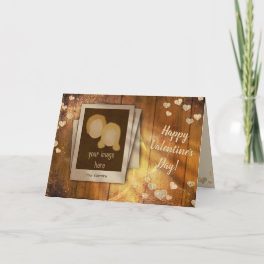 Valentine Card mit Ihrem Foto Feiertagskarte (Vorderseite)