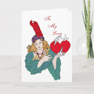 Valentine Card Stolen Hearts Feiertagskarte