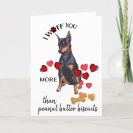Valentine Card von Ihrem Doberman Hund Lieben Sie Feiertagskarte