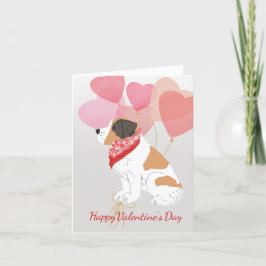 Valentine Card von Ihrem Saint Bernard Balloons Feiertagskarte