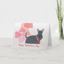 Valentine Card von Ihrem Scottie Dog Red Balloons