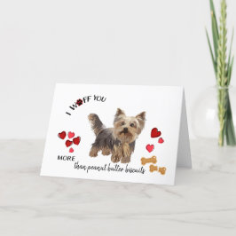 Valentine Card von Ihrem Yorkshire Terrier Dog Feiertagskarte