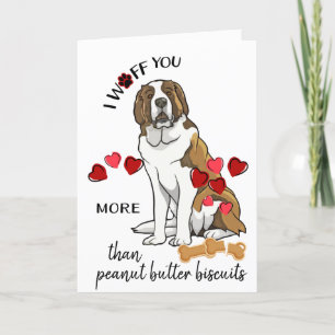 Valentine Card von Ihrer Saint Bernard Hund Liebe Feiertagskarte