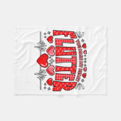 Valentine Cardiac Nurse You Make My Heart Flutter  Fleecedecke (Vorderseite (Horizontal))