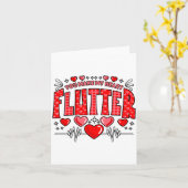 Valentine Cardiac Nurse You Make My Heart Flutter  Karte (Gelbe Blume)