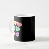 Valentine Cardiologist Hearts Candy Ekg Tech Telem Kaffeetasse (Vorderseite Links)