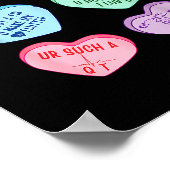 Valentine Cardiologist Hearts Candy Ekg Tech Telem Poster (Ecke)