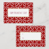 Valentine Cards 100 Packung Mitteilungskarte (Vorne/Hinten)