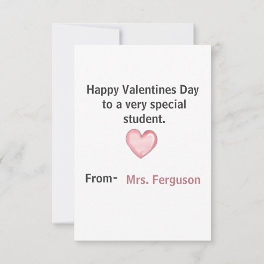 Valentine Cards für benutzerdefinierte Studierende Einladung (Rückseite)