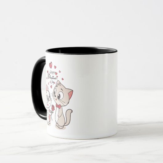 Valentine Cat Coupe Trinkbehälter für besondere Mo Tasse (Vorderseite Links)