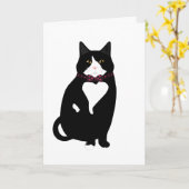 Valentine Cat Grußkarte Karte (Gelbe Blume)