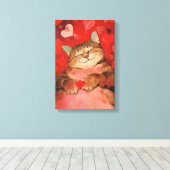 Valentine Cat Leinwanddruck (Insitu (Holzboden))