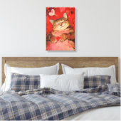 Valentine Cat Leinwanddruck (Insitu (Schlafzimmer))