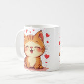 Valentine Cat Liebe Cat Valentine Kaffeetasse (Vorderseite Links)