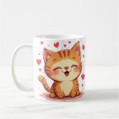 Valentine Cat Liebe Cat Valentine Kaffeetasse (Links)