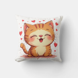 Valentine Cat Liebe Cat Valentine Kissen