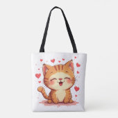 Valentine Cat Liebe Cat Valentine Tasche (Rückseite)