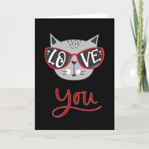Valentine Cat   LIEBE IHNEN zum Valentinstag Feiertagskarte