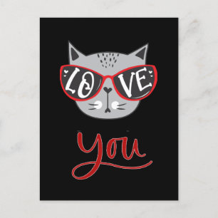 Valentine Cat   LIEBE IHNEN zum Valentinstag Feiertagspostkarte