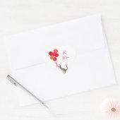 Valentine Cat mit Heart Balloons Holiday Sticker (Umschlag)