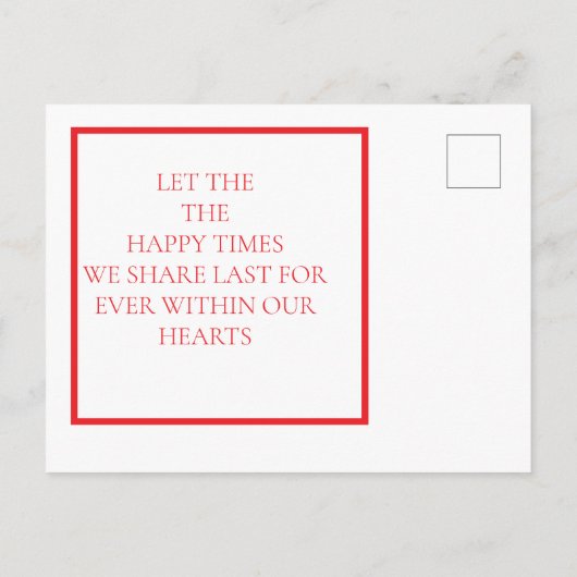 Valentine Cat Postkarte (Rückseite)