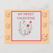 Valentine Cat Postkarte (Vorderseite)